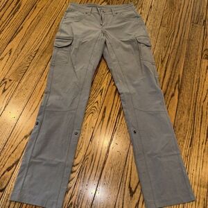 KuhI Pants Womens 2 Gray Cargo Pockets Straight Leg Outdoors Hiking